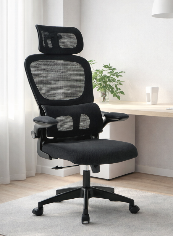 Cadeira de Escritório Ergonômica com Suporte Lombar e Malha Respirável: Vale a Pena?